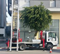 הובלה עם מנוף במרכז